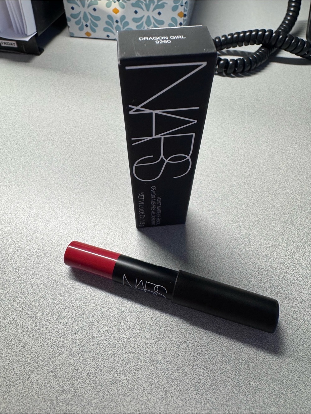 NARS Velvet Matte Lip Pencil — Dragon Girl Bright Red